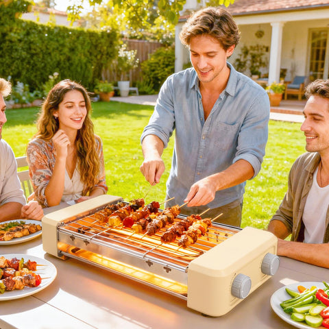 OMKSIH capacidad para 9 salchichas ideal para cenas en familia.