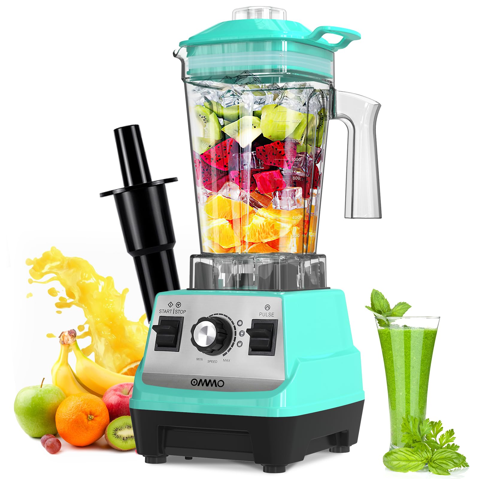 OMMO Blender 1800W con motor potente para batidos cremosos en casa