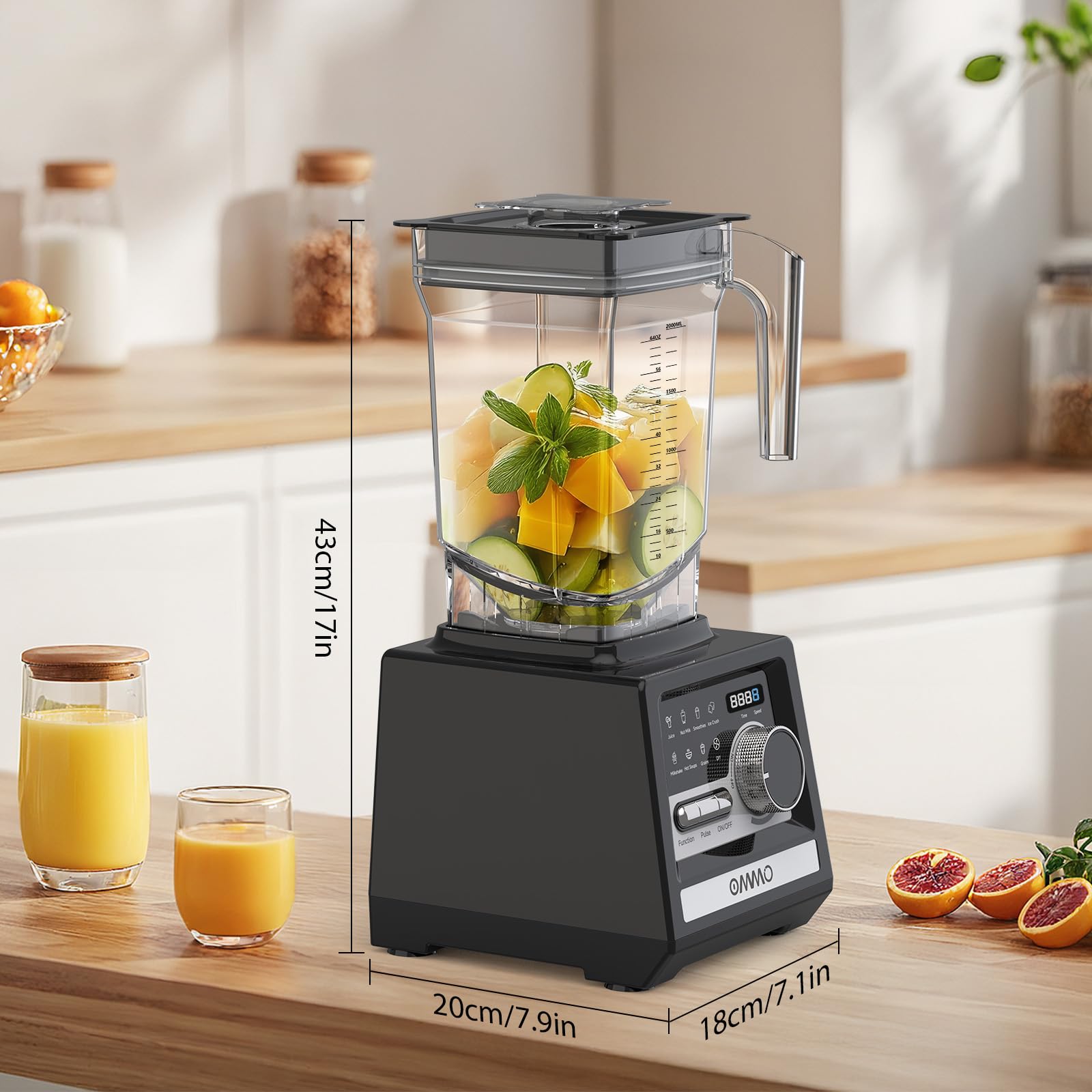 Licuadora OMMO Peak1800W uso diario en la cocina