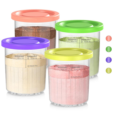 Omnikit Contenedor Deluxe 24oz frente, compatible con Ninja Creami NC500 NC501 para uso versátil.
