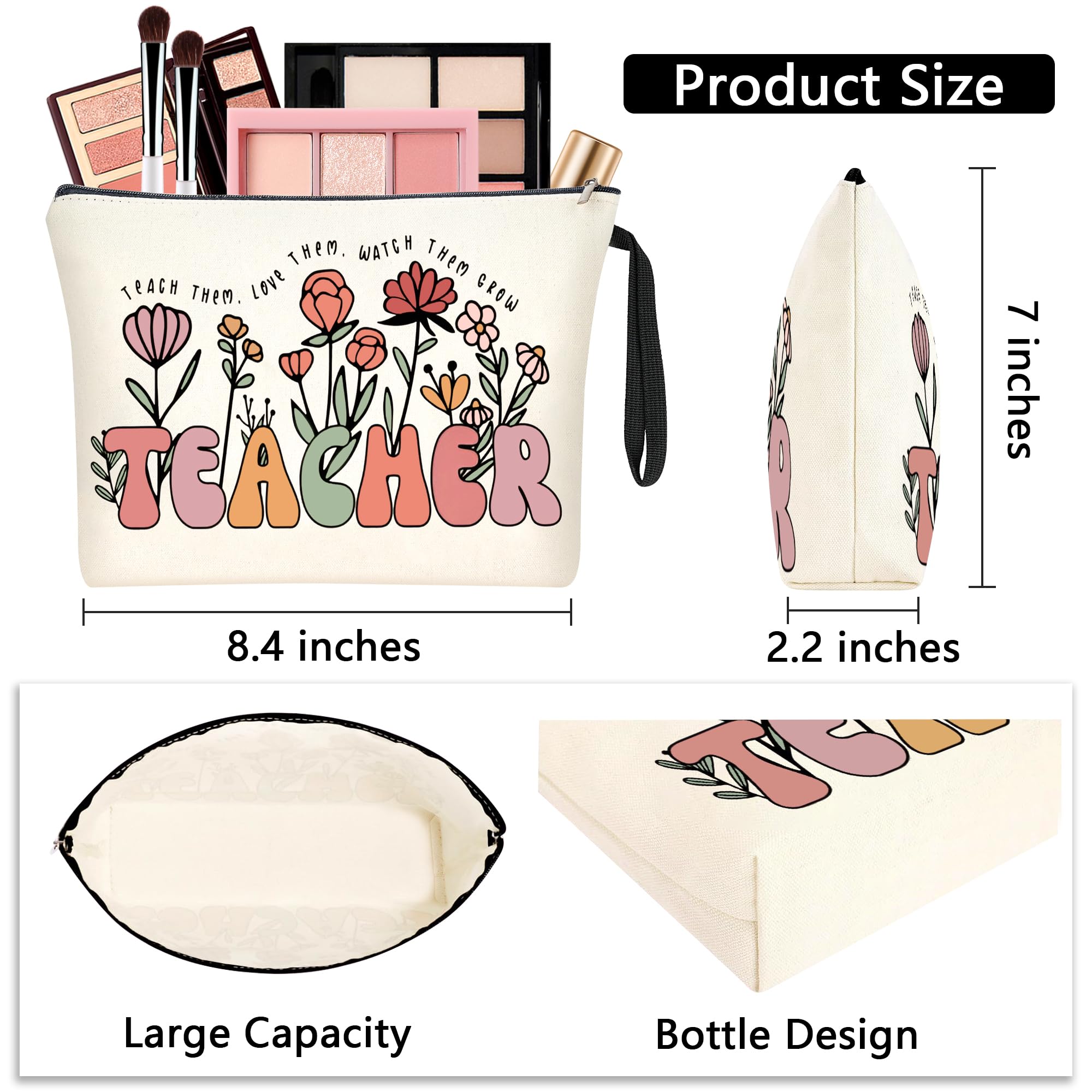 OMSEEN bolsa de maquillaje doble cara, diseño práctico y elegante