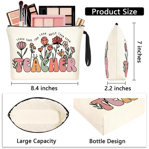 OMSEEN bolsa de maquillaje doble cara, diseño práctico y elegante