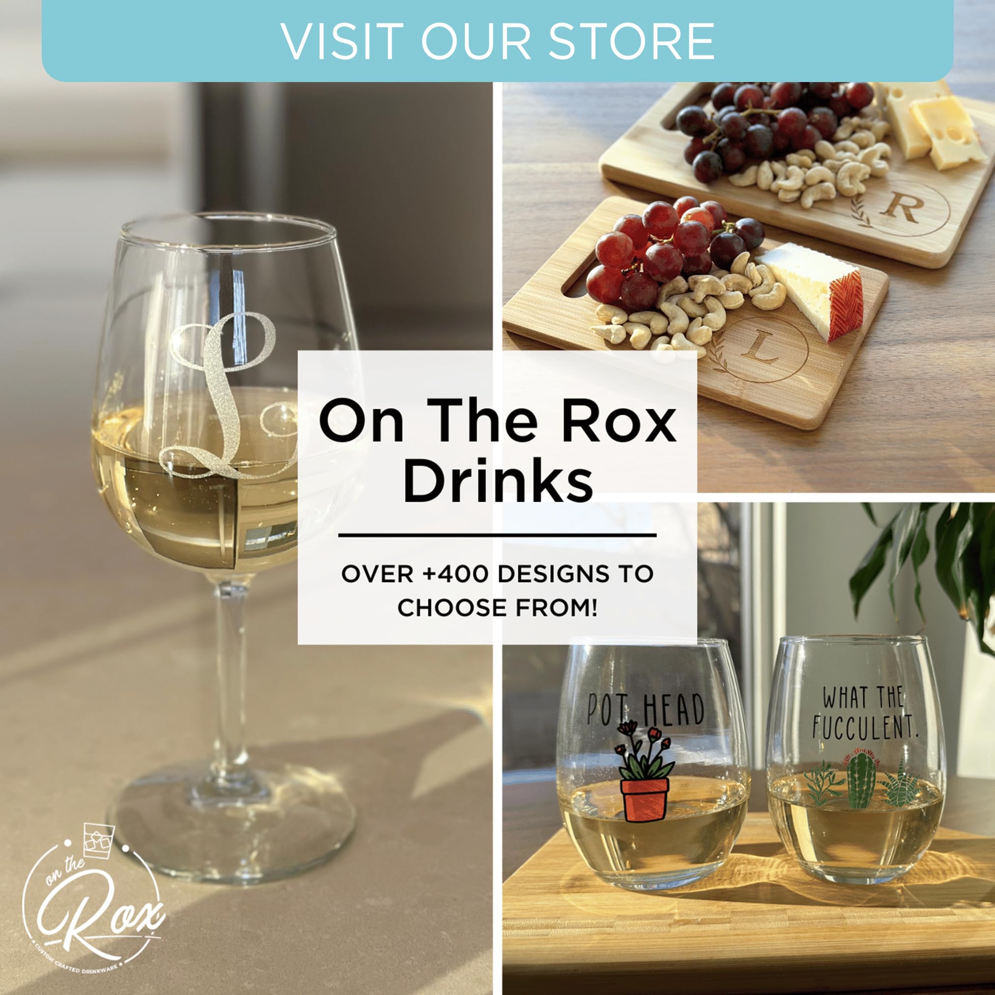 Regalo personalizado On The Rox para amantes del vino.