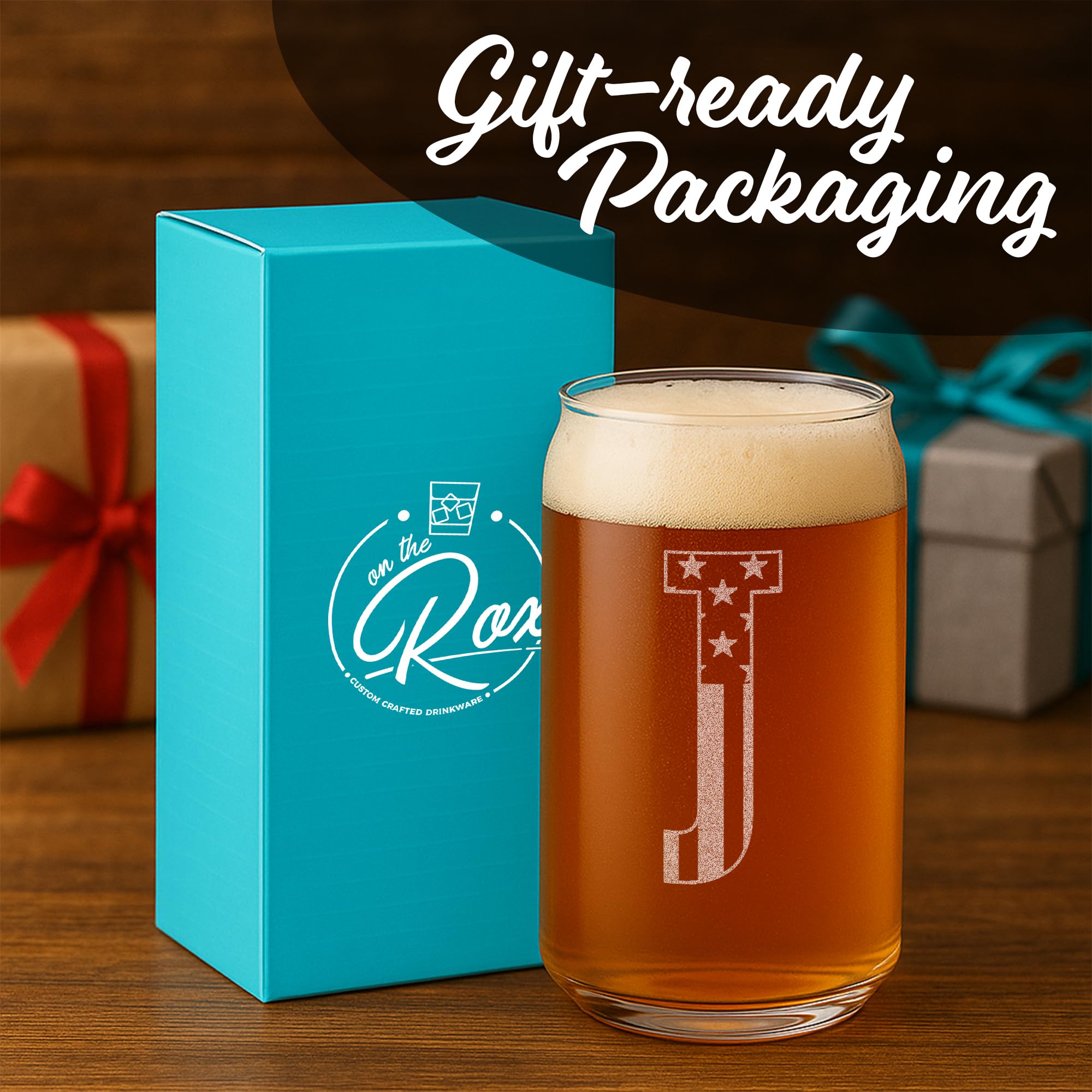 Vaso On The Rox para hijo, regalo personalizado de inicial.