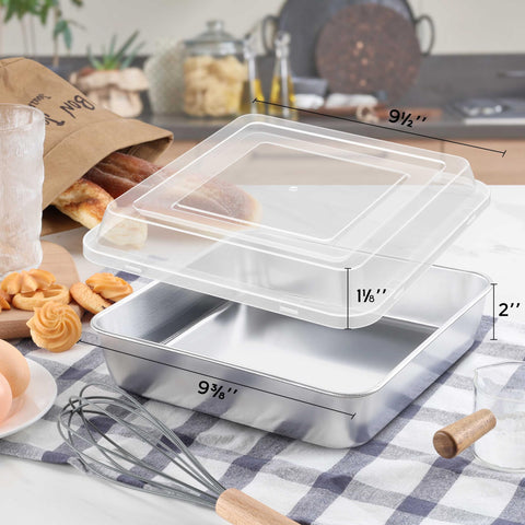 Bandeja de acero inoxidable Onader 9x9, duradera para uso diario.