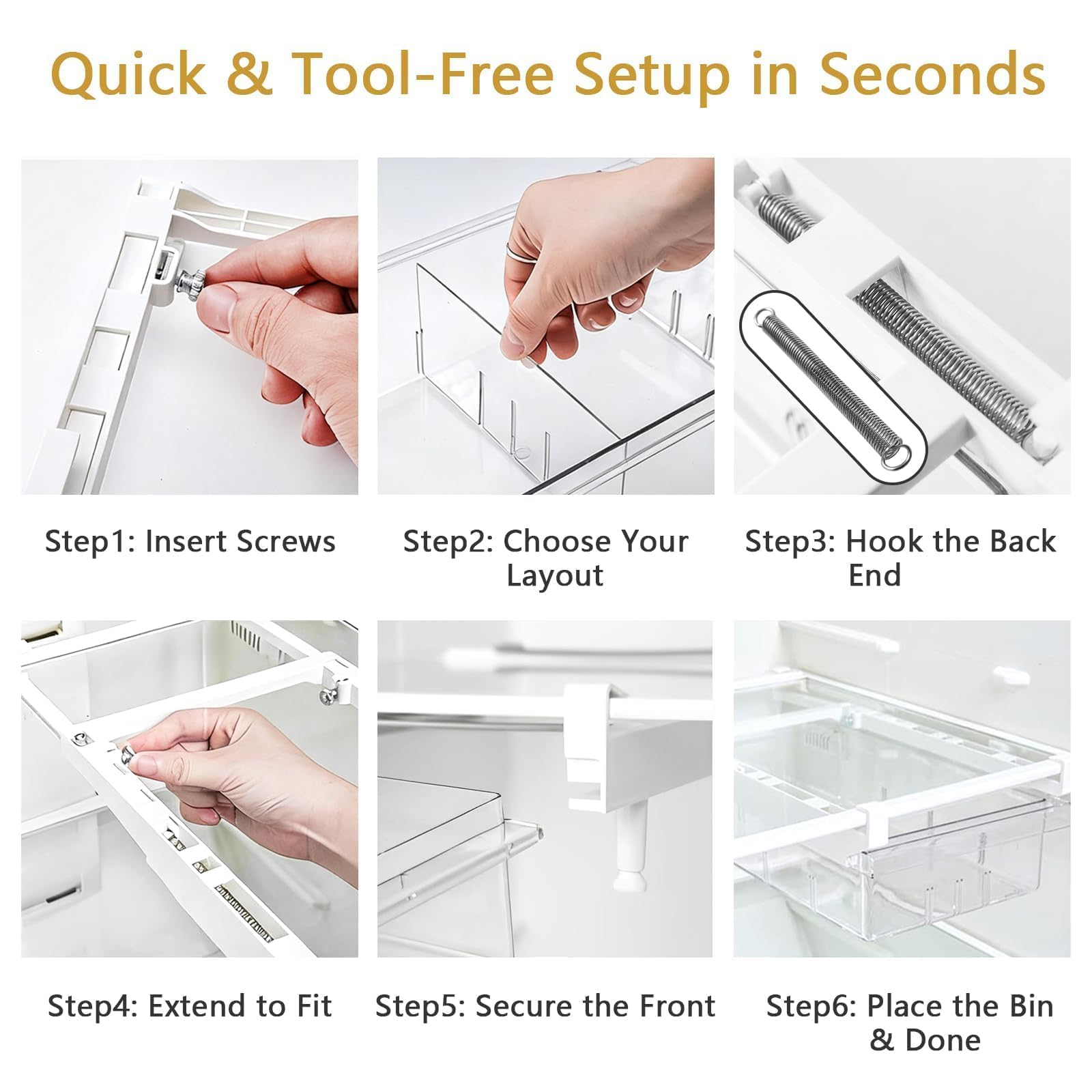Caja plástica transparente de onaner con asa para ver y sacar rápido.