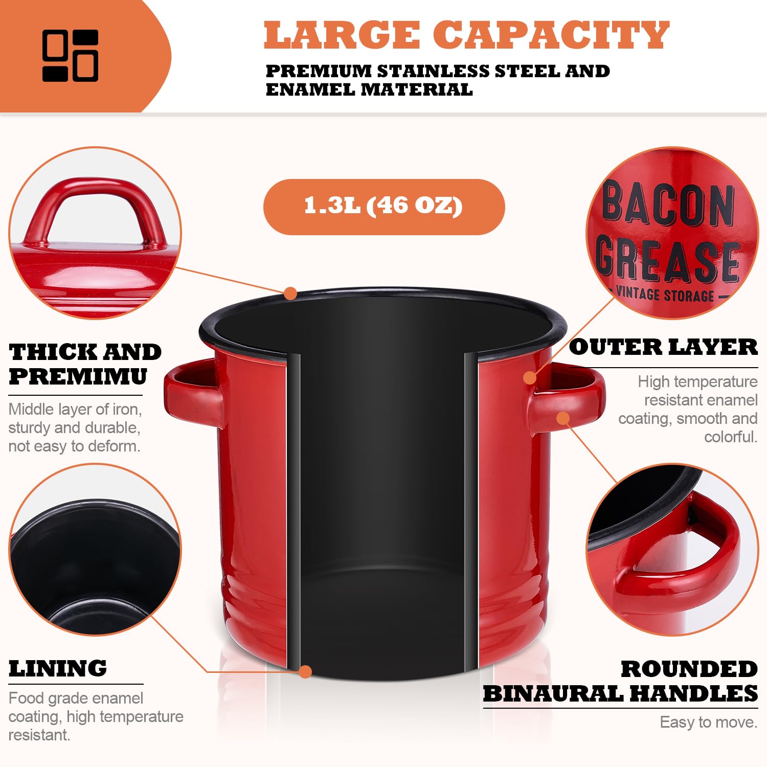 ONEARF colador de acero inoxidable, filtro fino para grasa fresca