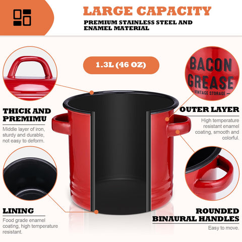 ONEARF colador de acero inoxidable, filtro fino para grasa fresca