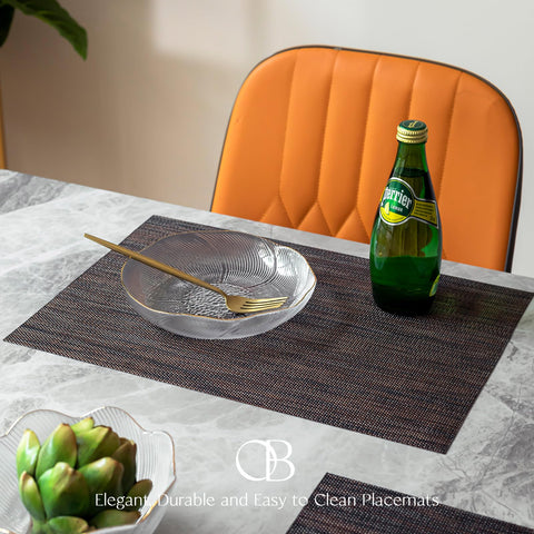 Manteles individuales Onebento con diseño elegante, aptos para interior y exterior.