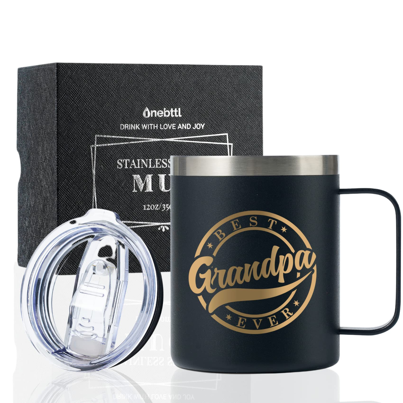 Onebttl abuelo taza cafe frontal: regalo ideal para abuelos y amantes del café.
