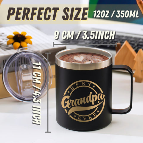 Onebttl abuelo taza cafe lateral: diseño ergonómico para un uso diario.