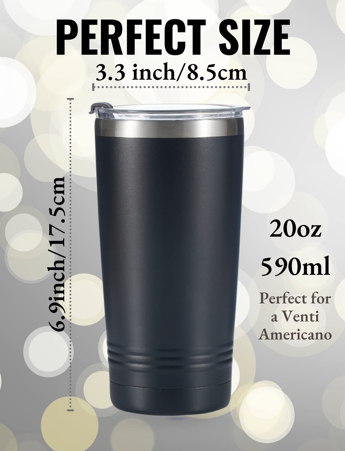 Onebttl Acabado Mate Negro, diseño elegante y cómodo de agarrar