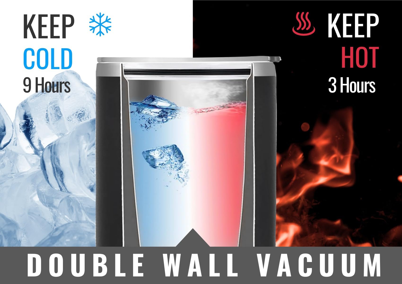 Onebttl acero inoxidable 304, vaso termo duradero para bebidas calientes o frías.
