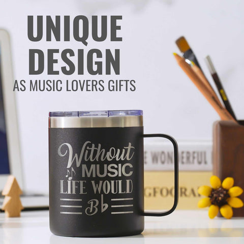Onebttl acero inoxidable taza para música, ideal para uso diario.