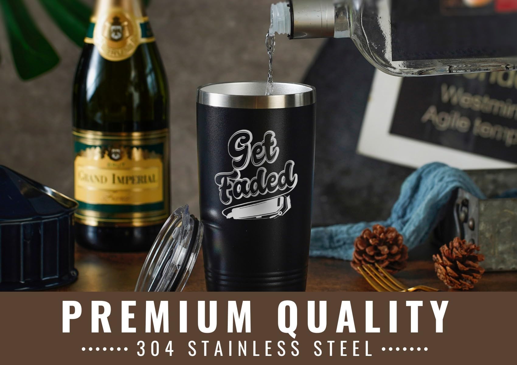 Onebttl barbero tumbler en caja regalo: listo para entregar como detalle.