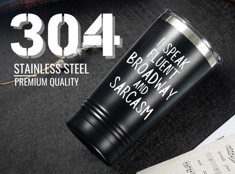 Onebttl Broadway Musical Tumbler con aislamiento de doble pared para bebidas estables