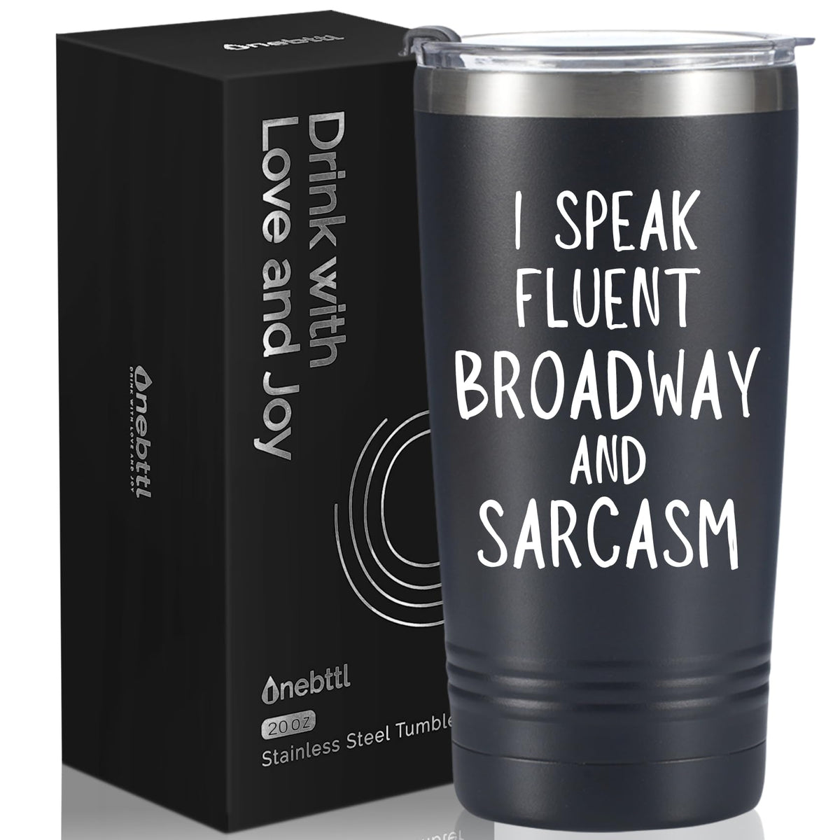 Onebttl Broadway Musical Tumbler con diseño único para mantener la bebida con estilo