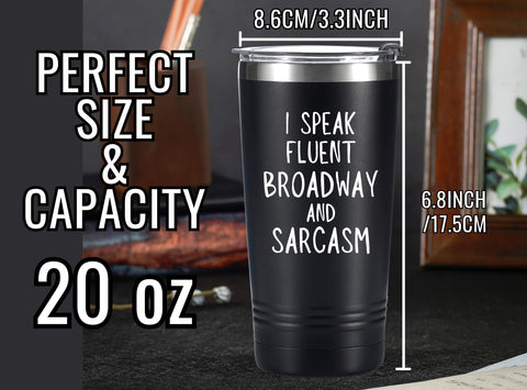Onebttl Broadway Musical Tumbler mantiene frío 12 horas o caliente 8 horas