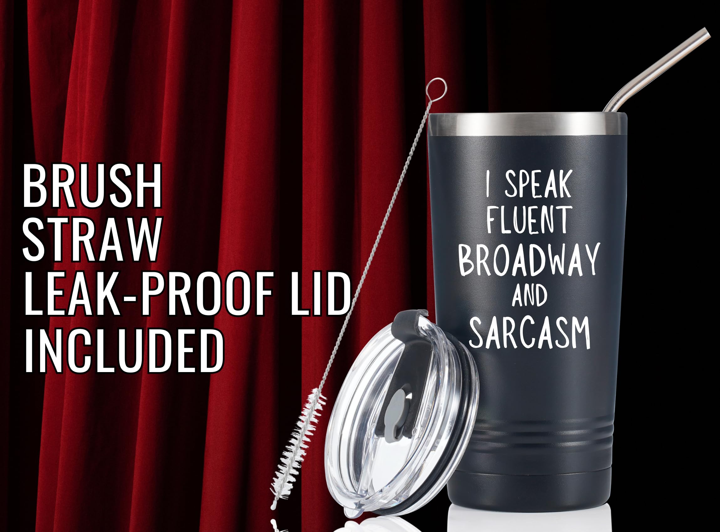 Onebttl Broadway Musical Tumbler con empaque de regalo incluido para fans del teatro