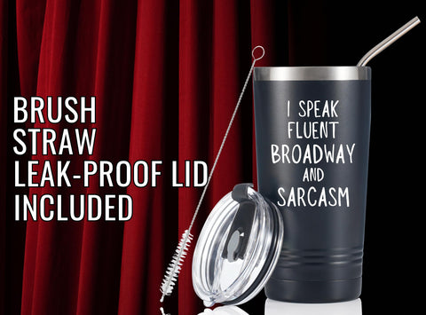 Onebttl Broadway Musical Tumbler con empaque de regalo incluido para fans del teatro