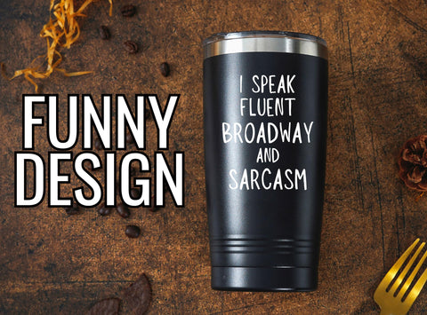 Onebttl Broadway Musical Tumbler con tapa antidesbordamiento para viajes y ensayos sin derrames