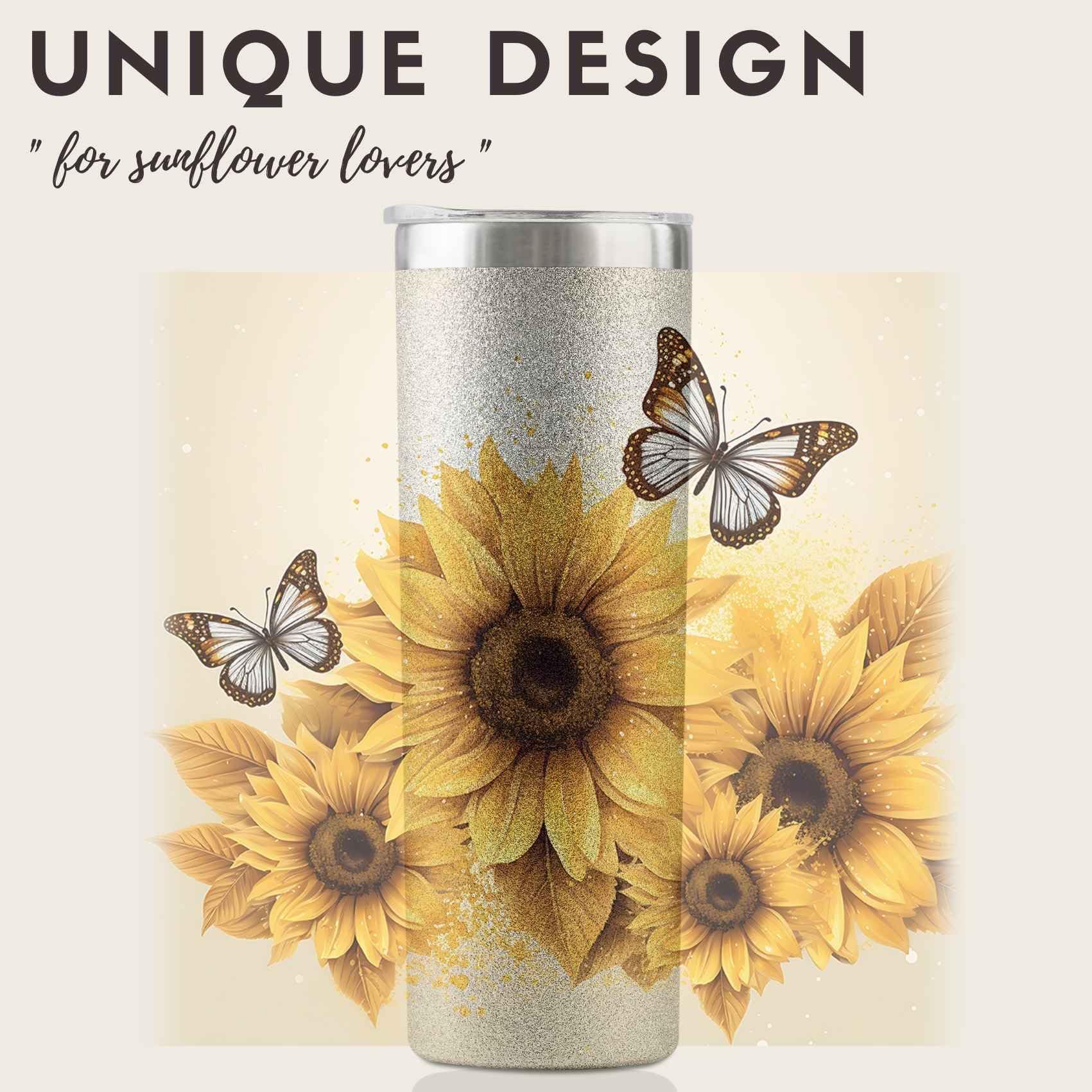 Onebttl caja regalo elegante con girasol, perfecta para sorprender a una amiga.