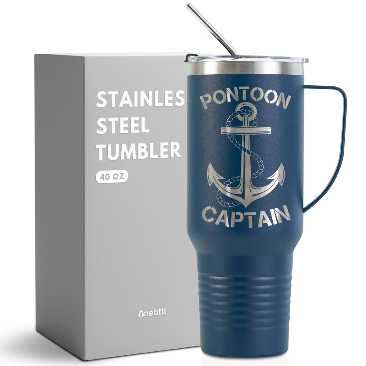 Onebttl Capitan Ponton, vaso termo 40 oz, mantiene bebidas frías en salidas