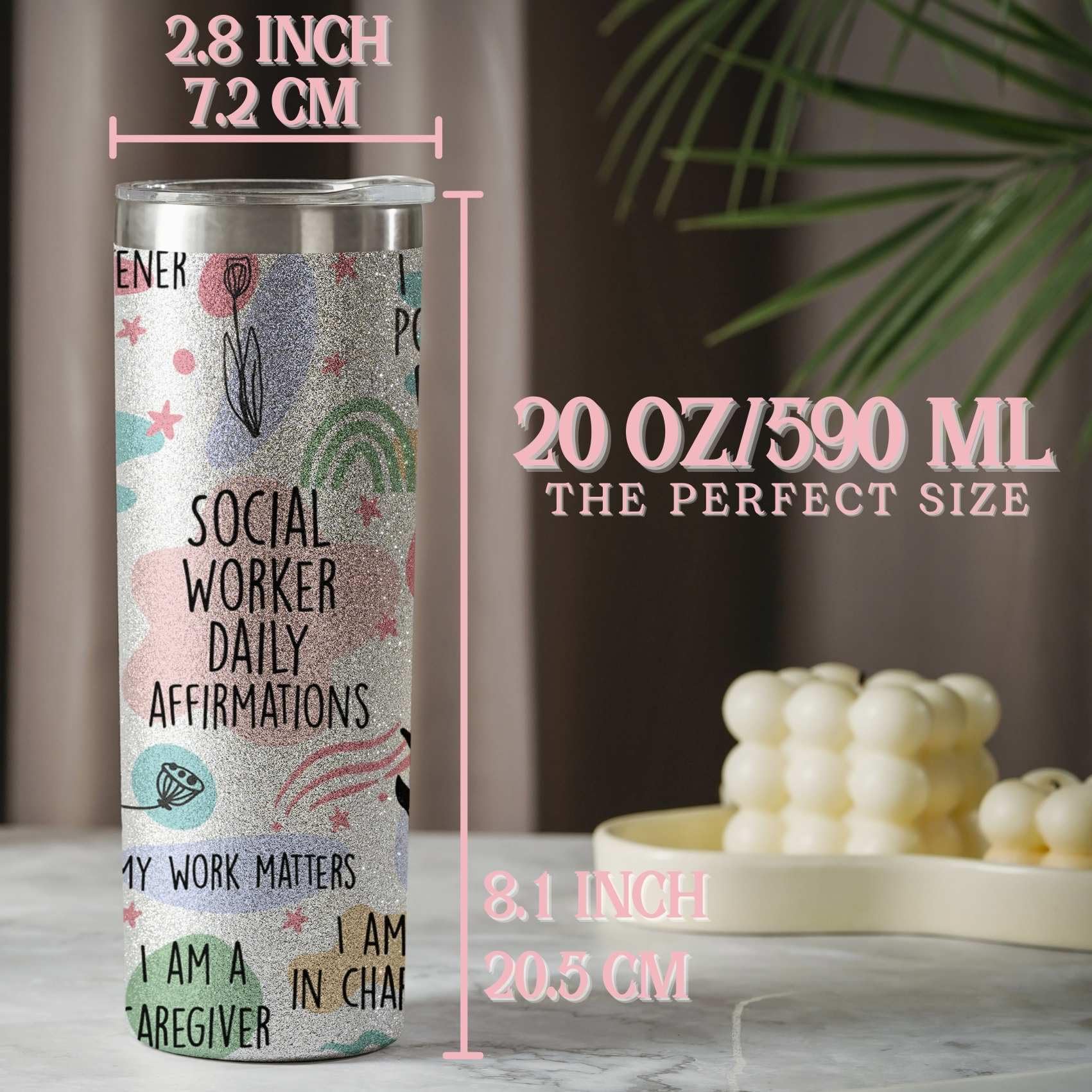 Onebttl diseño brillo estelar, regalo ideal para trabajadoras sociales
