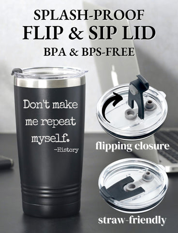 Onebttl-diseño-negro-repeat-taza: estética moderna para uso diario.