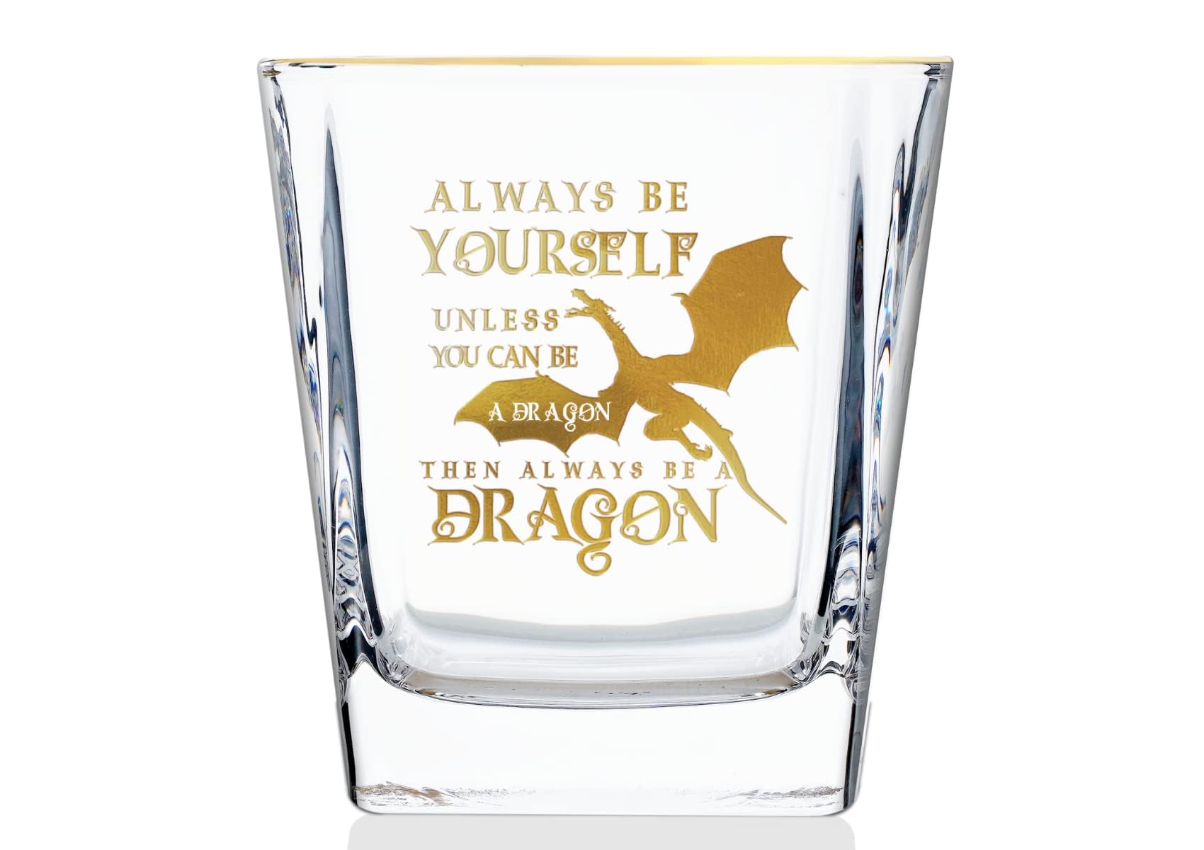 Onebttl Dragon Whisky Glass, vista frontal, perfecto para degustar whisky con estilo.