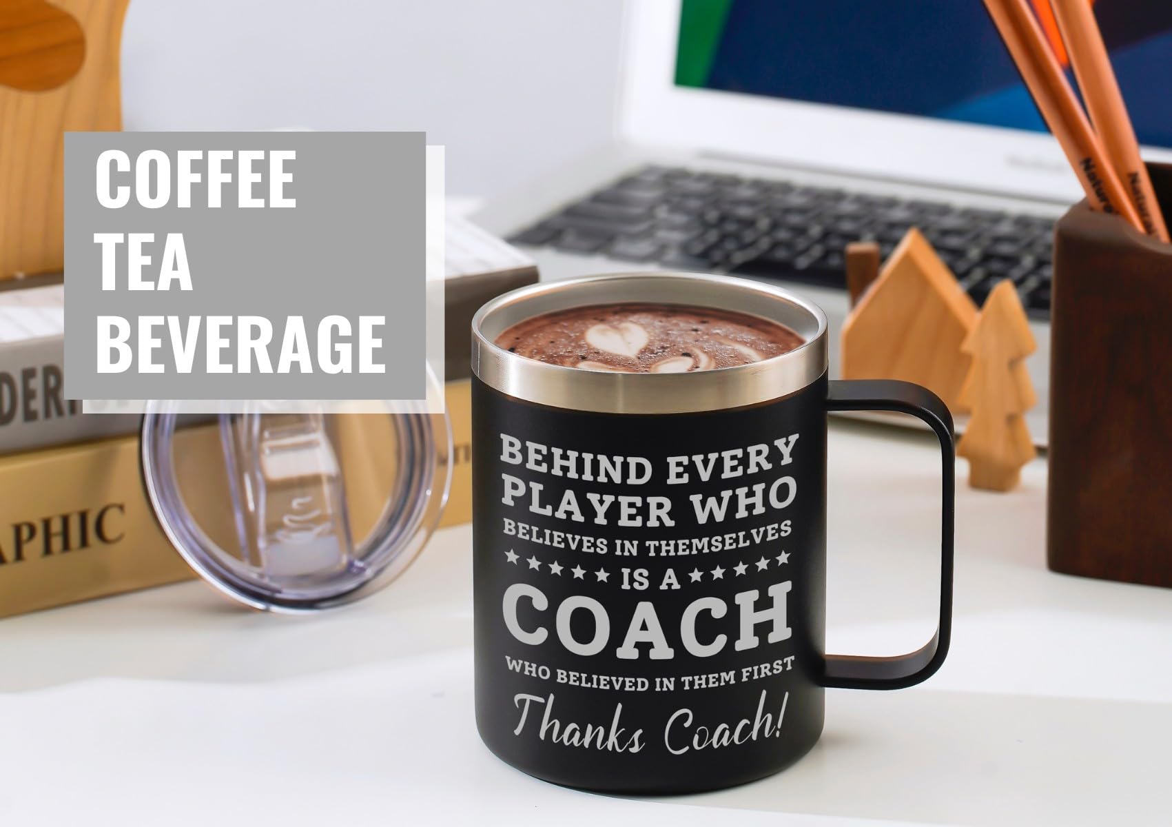Onebttl Coach Mug con tapa, perfecto para viajar y evitar derrames.