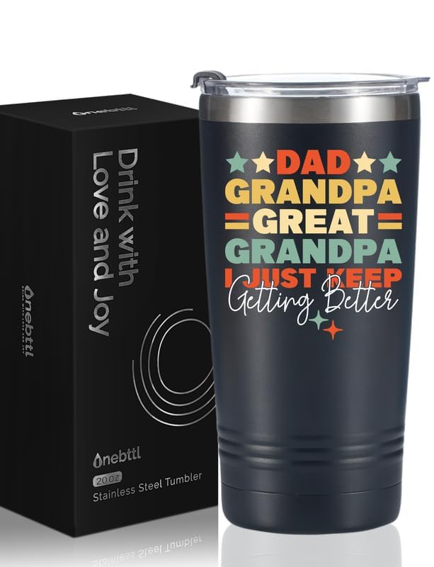 Onebttl gran abuelo tumbler con tapa mantiene la bebida a la temperatura