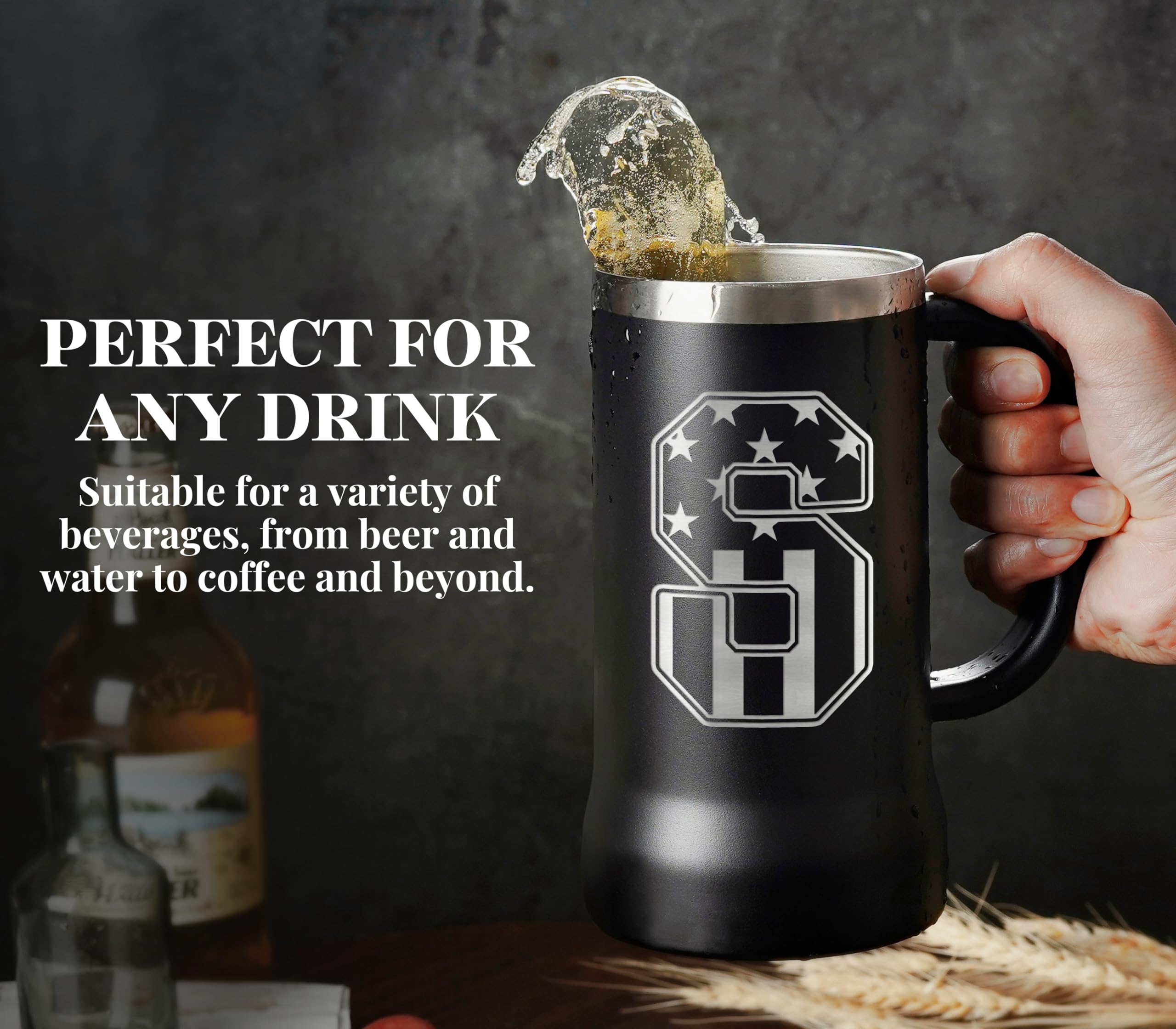 Diseño patriótico robusto, ideal para veteranos y reuniones al aire libre.