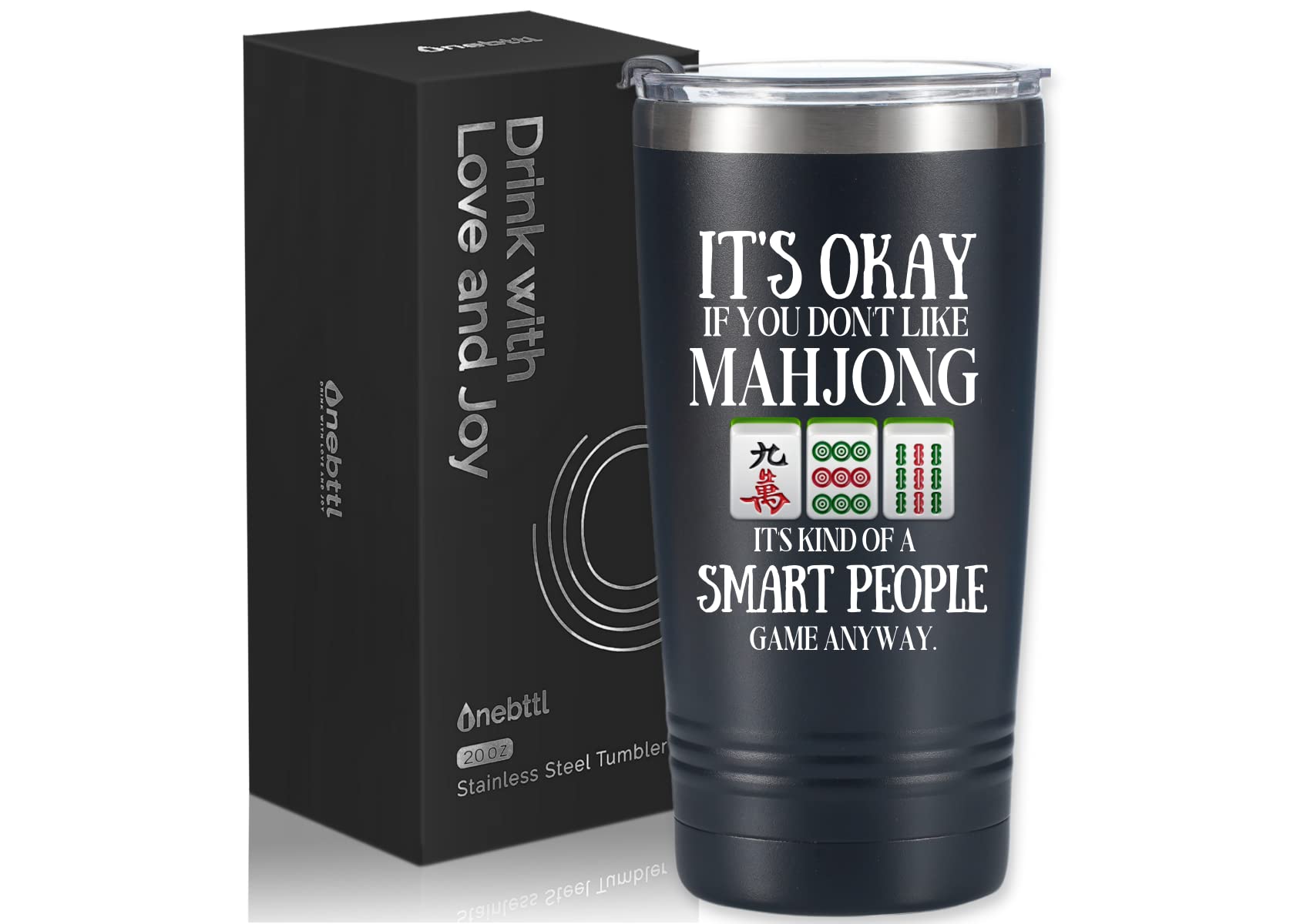 Onebttl mahjong regalo, vaso térmico de 20oz para mantener bebidas