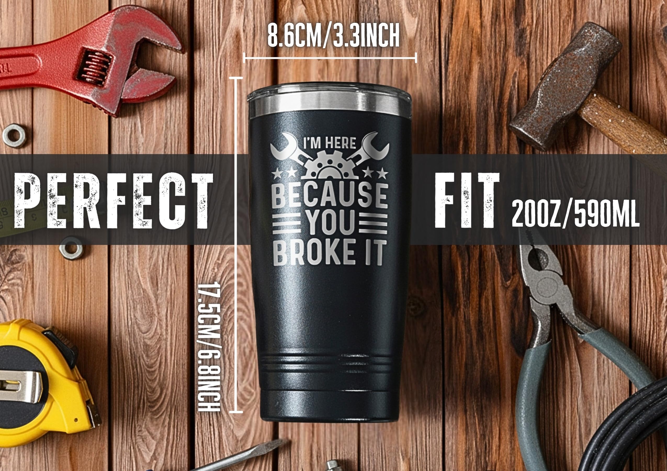 Onebttl Tumbler de mantenimiento con mensaje humorístico: regalo con personalidad