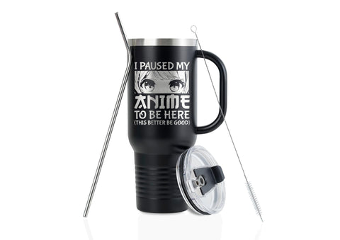 Onebttl Paused, vista frontal de la taza 40oz ideal para jornadas largas