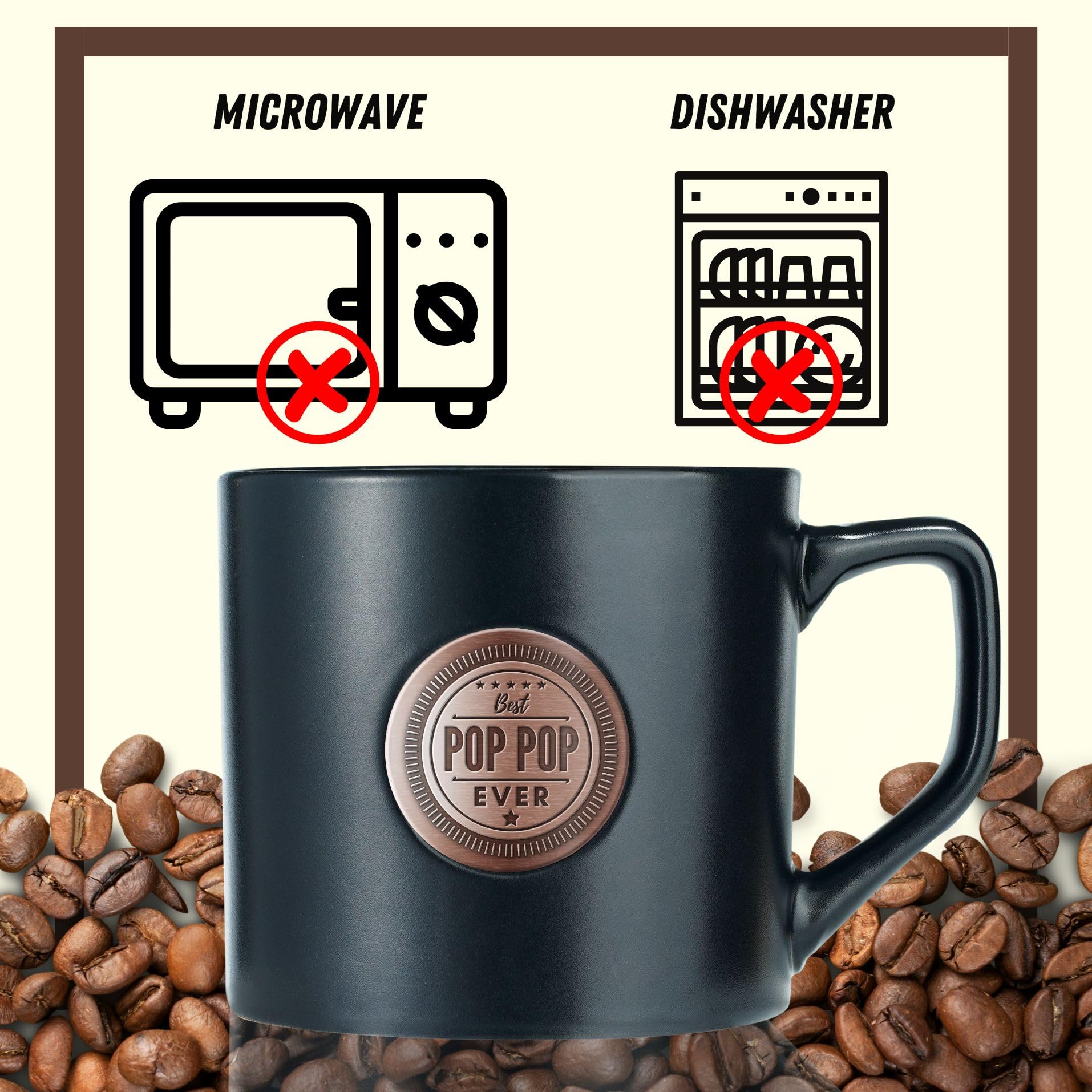 Insignia dorada en taza Onebttl, toque elegante para tu regalo.