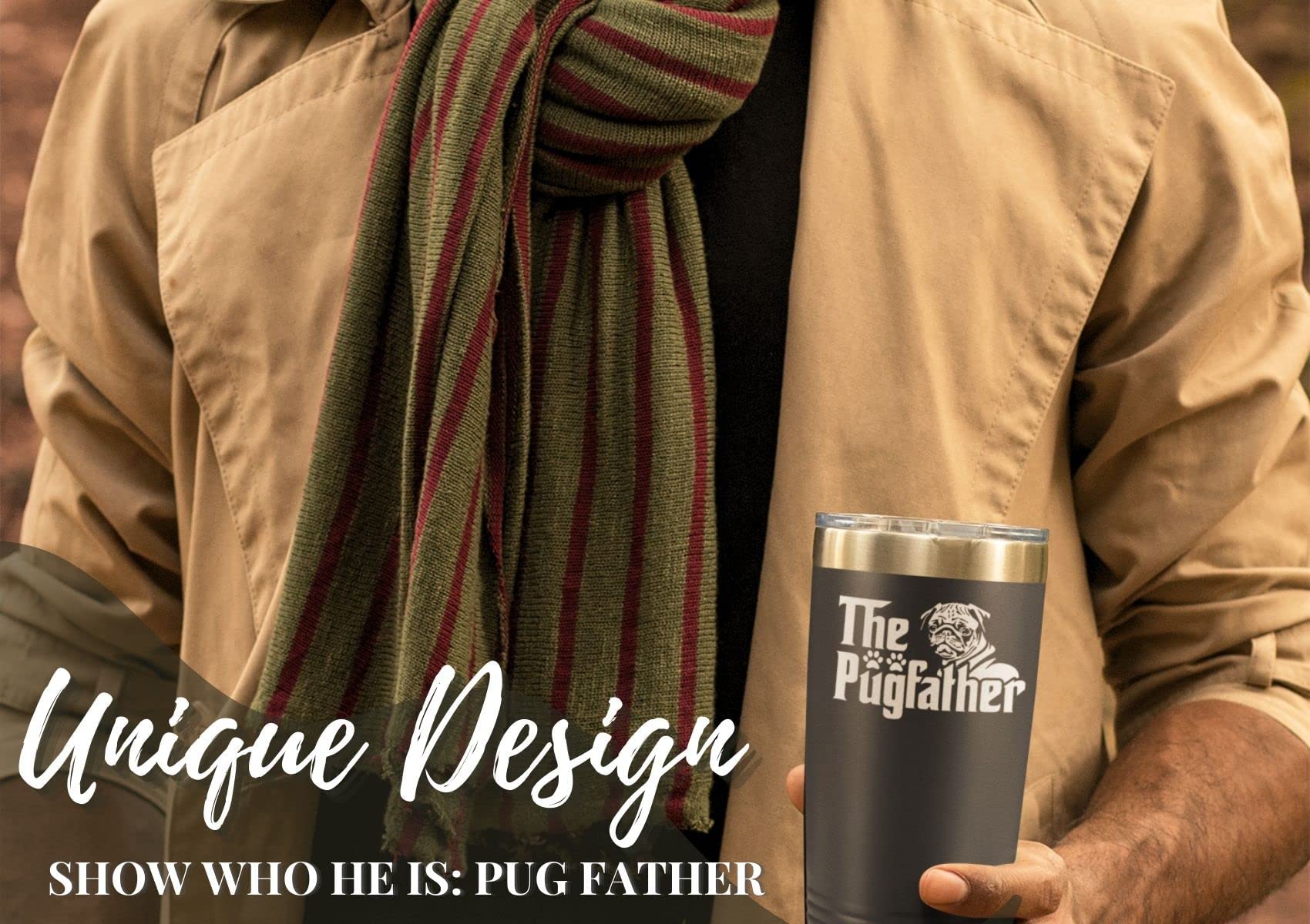 Onebttl Pugfather acabado de acero inoxidable, resistente y duradero.