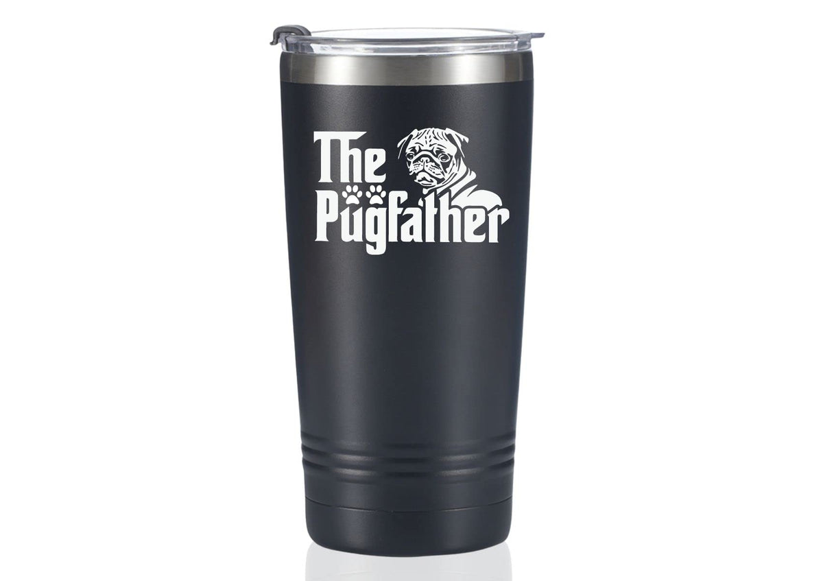 Onebttl Pugfather taza 20 onzas, mantiene bebidas frías o calientes por horas.
