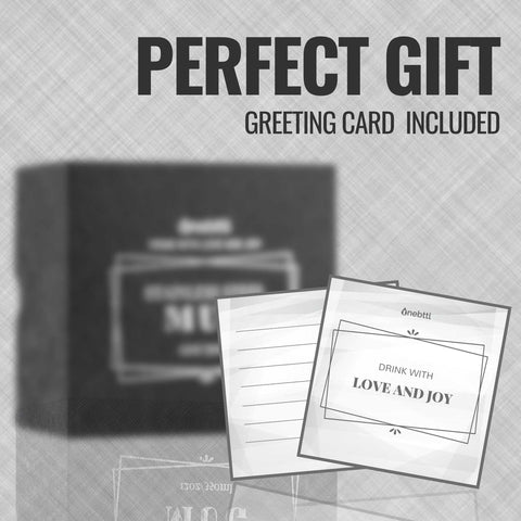Onebttl regalo con tarjeta, listo para sorprender a un amante de la música.