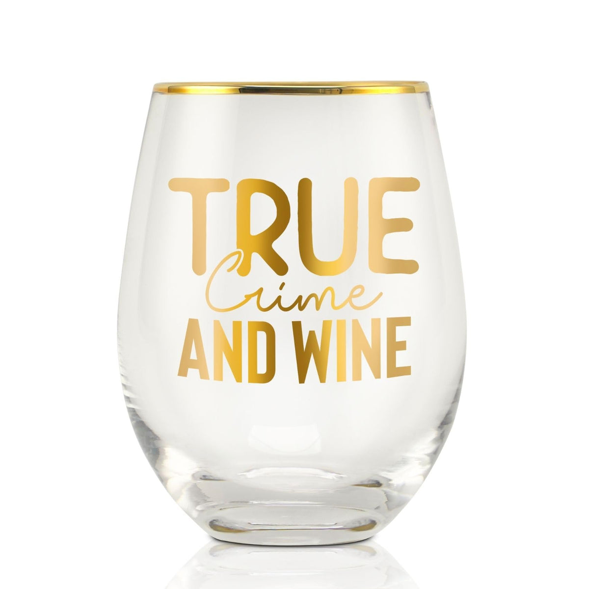 Onebttl copa de vino sin tallo con diseño dorado para regalo de crimen real