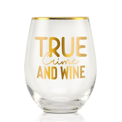 Onebttl copa de vino sin tallo con diseño dorado para regalo de crimen real