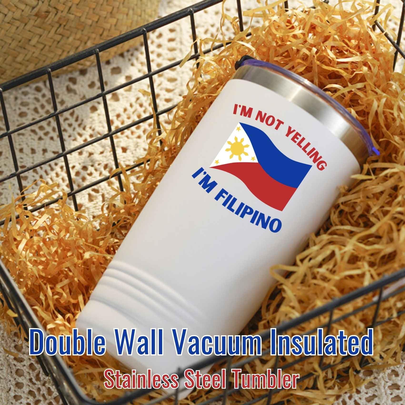 Onebttl Regalo filipino taza de viaje con bandera filipinas, ideal para cumpleaños.