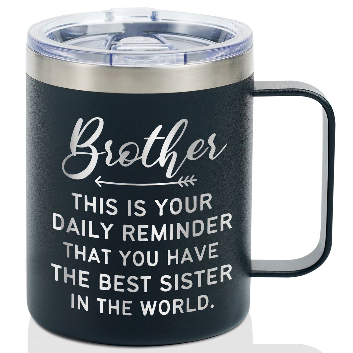 Onebttl regala taza de viaje para hermano, acero inoxidable y 12oz.