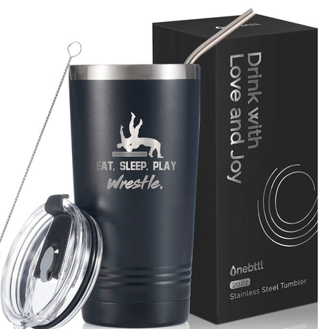 Onebttl regala una taza de lucha 20 onzas negra para uso diario.