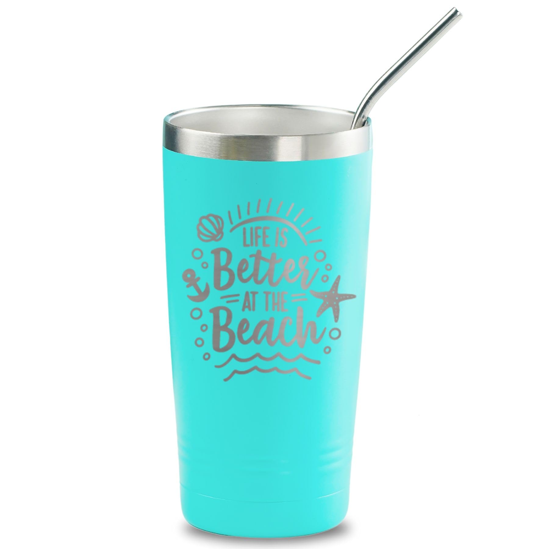 Onebttl regala playa, vaso termo 20oz con aislamiento para bebidas frías.