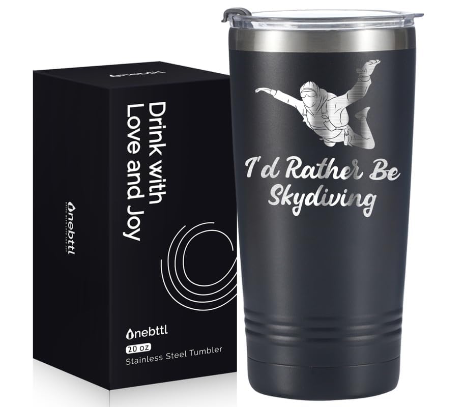 Onebttl Skydiving, taza de 20 onzas aislada, ideal para bebidas.