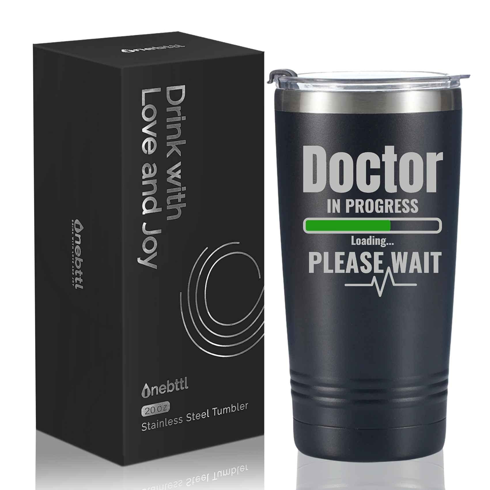 Onebttl Taza 20oz grabada en acero inoxidable, ideal para regalar a médicos.