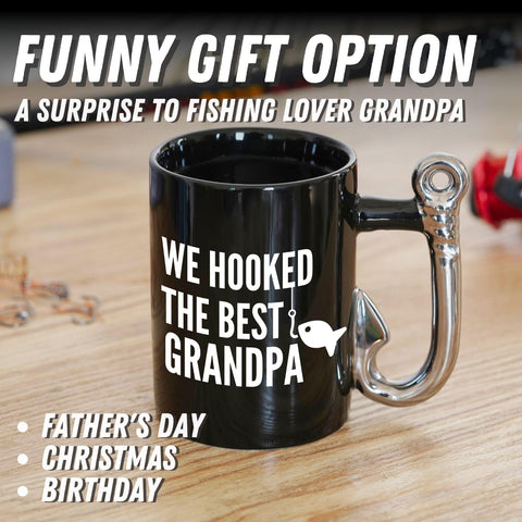 Onebttl taza abuelo pesca detalle de anzuelo, regalo significativo.