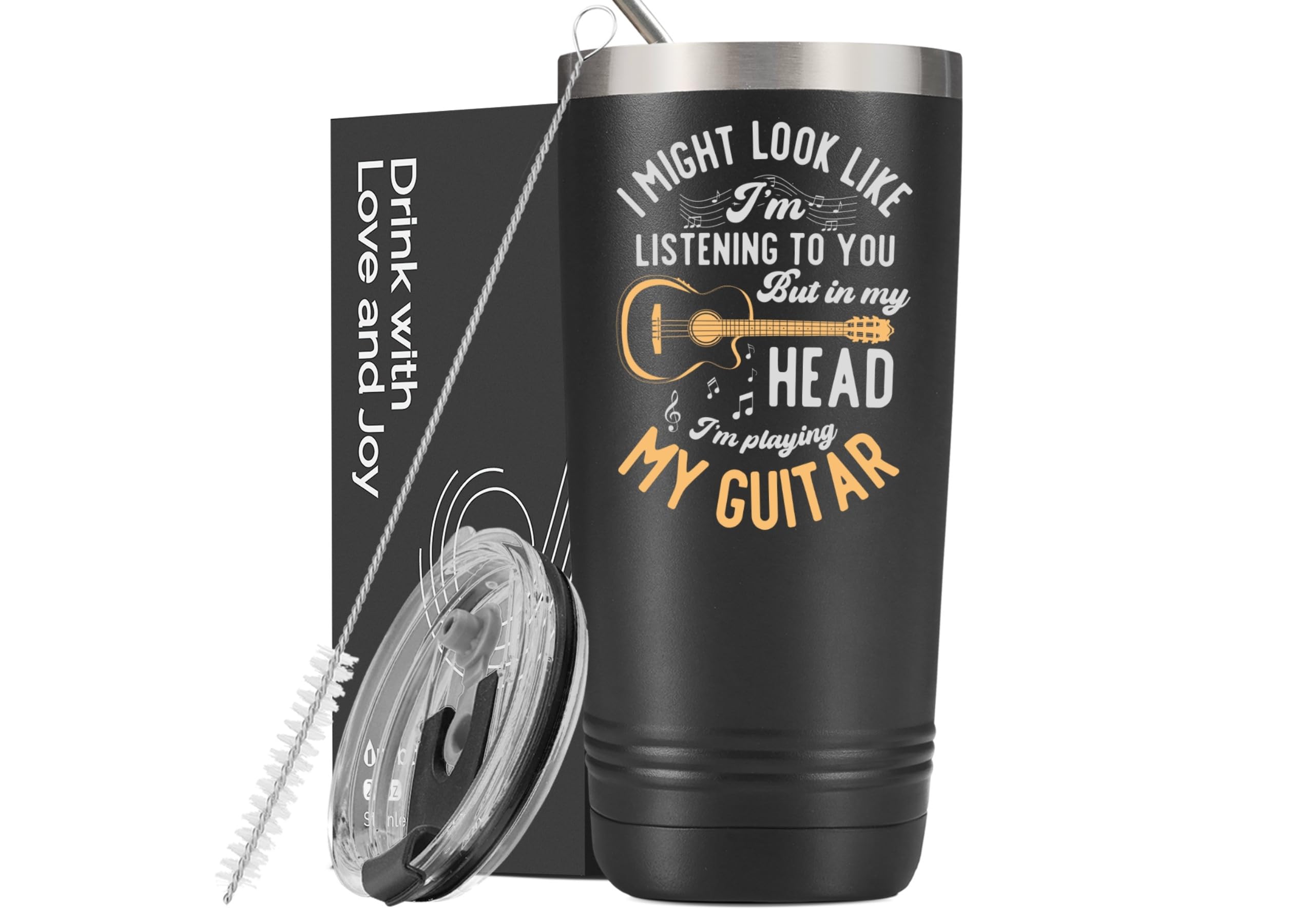 Onebttl taza aislada con diseño de guitarra, ideal para ensayos